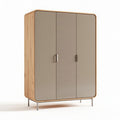 Armario de madera y melamina en color beige con medidas 80 x 40 x 180cm