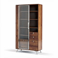 Armario de madera de 80 x 40 x 180cm con puerta de malla y cajones