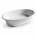 Bandeja ovalada de cerámica blanca para hornear 30 x 20 x 8cm