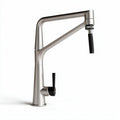 Grifo de cocina de acero inoxidable con sistema extraible y altura ajustable